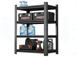 4 Layer Garage Storage Rack, Heavy-Duty Shelving, Adjustable Metal Dividers, 35.43"W * 17.71"D * 39693340