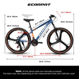 ZUN A27302M Ecarpat Mountain Bike 27.5 Inch Wheels, 21 Speed Road Bicycle with Dual Disc Brakes for Men W709P168696