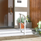 White Step Metal Handrails for Outdoor Steps Stair Railing 82216410