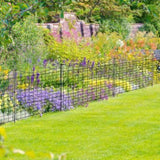 5 Panels Metal Decorative Garden Fence 36", No Dig Animal Dog Barrier, Garden Temporary 88338050