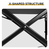 31" Tall Directors Chair with Footrest, 4Portable Bar Height Folding Camping Chair with Built-in Cup 57866918