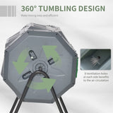 Gray tumbling outdoor compound fertilizer drum 162L 38938318