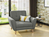 Mid Century Fabric Channel Stitch Club Chair, 62223.00GRY