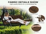 Outdoor Swing Cushions 55 Inch, Waterproof 4" Thick Porch Swing Cushion Replacement with Backrest 22469675