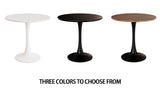 31.5" Black Round Dining Table, Tulip Table Kitchen Dining Table 2-4 People with MDF Table Top & W2189P303506