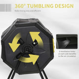 Yellow tumbling outdoor compound fertilizer drum 162L 66941545