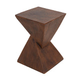 GEOMETRIC MGO SIDE TABLE,DARK BROWN COLOR N770P262073B