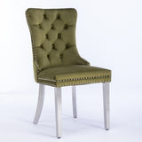 ZUN Nikki Collection Modern, High-end Tufted Solid Wood Contemporary Velvet Upholstered Dining Chair W1143P151488