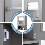 ZUN MDF Bathroom locker Gray 24857017