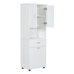 ZUN Tall Bathroom Cabinet with Laundry Basket, Large Space Tilt-Out Laundry Hamper and Upper 38181929