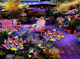 4-piece set of 160 LED 68 butterfly solar lights, used for garden and yard decoration, Christmas 92991245