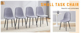 Luxury Simple Chair - Set of 4 Light Gray Linen-Cotton Material High Resilience Dining Chair with W1151P262614