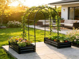 Raised Garden Bed with Arch Trellis, 2 Pack Metal Boxes with Garden Arch, Outdoor Garden 71235630