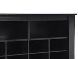 ON-TREND Sleek Design 24 Shoe Cubby Console, Modern Shoe Cabinet with Curved Base, Versatile WF309308AAB