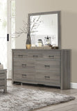 ZUN Dark Gray Finish Transitional Look 1pc Dresser of 7 Drawers Industrial Rustic Modern Style Bedroom B011101877