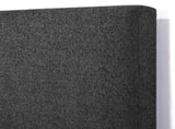 King Size Charcoal Grey Upholstered Platform Bed B108P160249