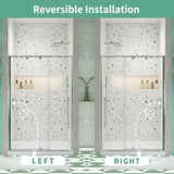 56-60" W x 71" H Piovt Swing Glass Shower Door,Pivot Frame Sliding Shower Door with 1/4" Clear W2122P199049