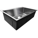 ZUN 33Inch Top mount Kitchen Sink Drop-in, Farmhouse Kitchen Sink with Sink Protector 18 Gauge, 50769401