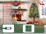6ft Pre-Lit Cypress Style Christmas Tree 190 Color Changing LED 11 Modes Artificial Xmas Tree for 54305970
