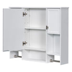 ZUN 35'' x 28'' Modern Wall Mounted Bathroom Storage Cabinet, Bathroom Wall Cabinet with Mirror, WF317173AAK