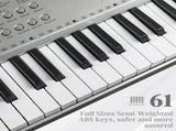 GEP-110 61 Key Lighting Keyboard with Piano Stand, Piano Bench, Built In 27709618