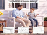 HDPE Outdoor Bench, Weather-Resistant Patio & Porch Bench With Aluminum-Reinforced Frame, 560 Lbs 21487707