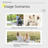 Foldable lightweight wheelchair. Equipped with double hand brakes. Adult wheelchair. Weighs only 27 W3121P297511