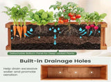 Detachable Bottom Garden Bed, Protective Coating Pine Planter for Herbs, Flowers & Vegetables 40" x 08880794