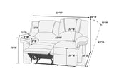 Motion Loveseat 1pc Couch Living Room Furniture Black Bonded Leather B011P205230
