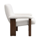 U-Can Modern Accent Chair with Ottoman, Mid Century Lounge Chair with footrest, Comfy Fabric N724P261932K