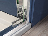 44-48 in. W x 72 in. H Chrome Finish,Sliding Shower Glass Door Adjustable Semi Frameless Shower W2269P324988