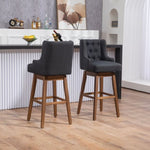 ZUN COOLMORE Bar Stools Set of 2 Counter Height Chairs with Footrest for Kitchen, Dining Room And 360 W395P164044