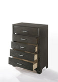 Grey 5-Drawer Chest B062P209023