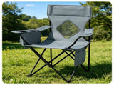 Folding Camping Chair, Heavy-Duty Metal Frame Portable Outdoor Chair with Cup Holder, Insulated 73865511