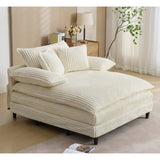 54.75" W Oversized Chaise Lounge Chair,Fluffy Cushioned Sofa Bed,Deep W1628P252010