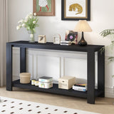 U_STYLE Distinctive Features of a Minimalist Console Table with Bottom Shelf and Four Legs, Suitable N711P173084B