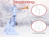 5 Feet Lighted Christmas Angel, 100 LED Twinkling Lights, Weatherproof Metal/Mesh Xmas Decor for 61618864