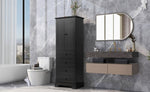 ZUN Storage Cabinet with 2 Doors and 4 Drawers for Bathroom, Office, Adjustable Shelf, MDF Board with WF302825AAB