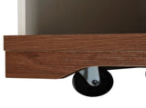 K&K 55.5" Farmhouse Kitchen Island with Drop Leaf, Kitchen Storage Island with Barn Door, Power 68516003
