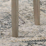 Tabitha Light Oak Finish Dining Bench with Light Gray Fabric B061P353759