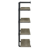 Black and Grey Driftwood Metal 24-inch Wall Shelf B062P153482