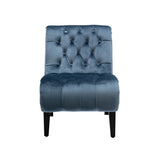 COOLMORE Modern Velvet Armless Accent Living Room Chair / Leisure Chair,Upholstered Fabric Button W39550131