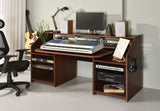 Rectangular Music Desk with 2 Open Compartment, Cherry B016P323370