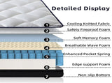 Alwyn Home Innerspring Mattress Medium Hybrid Mattress in a box With Certipur-US Certified Pocket W3203P293165