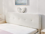 Queen Size Kids Upholstered Bed with Oversized Rabbit Ear Headboard, LED Light & 4 Storage Drawers, W1413P384927