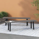 ZUN Pointe Aluminum and Steel Outdoor Dining Bench 69608.00GRYMP2
