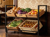 2-Tier Rolling Beer Crate Storage Rack with Hooks, Adjustable Tilt Mobile Metal Drink Organizer Cart 89026477
