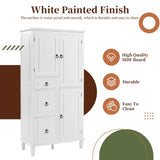 Retro Multi-Functional Storage Cabinet with Adjustable Shelves, 3 Drawers, and 3 Enclosed 73802315