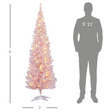 Pink 6FT Pencil Christmas Tree 54527400