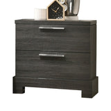 Grey Oak 2-Drawer Nightstand B062P209011